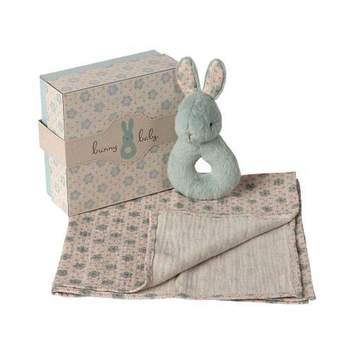Maileg Rabbit Rattle Set - Mint