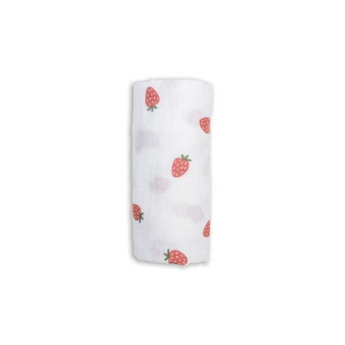 Lulujo Baby Swaddle Blanket Muslin Cotton Strawberries