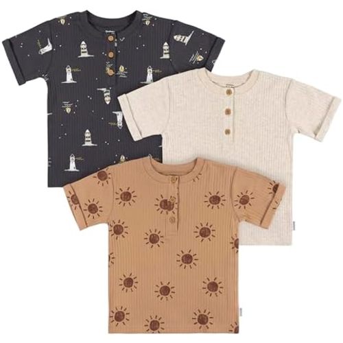 Gerber Baby Boys' Toddler 3-Pack Short Sleeve Pocket Tees