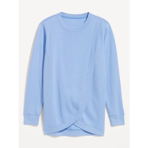 Maternity SoComfy Crossover Nursing Tunic Sweatshirt | Old Navy