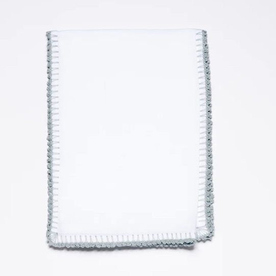 Muslin Swaddle with Classic Border - Sky – YAARN