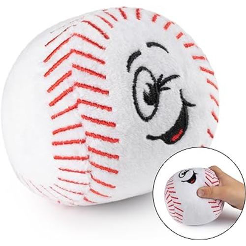 Plush Baby Baseball Rattle | Baby Baseball Toy | Learning Content | Great Gift for Baby and Toddler Girls or Boys | 0-36 Months