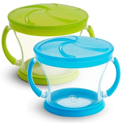 Munchkin Snack Catcher, 2 Pack, Blue/Green