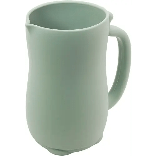 mandoo Baby Bath Rinse Cup - Food Grade Silicone - Shampoo & Body Washing Rinser Cup for Kids with Easy Grip Handle to Rinse Baby Shampoo and Soap - Baby Essentials (Light Green)