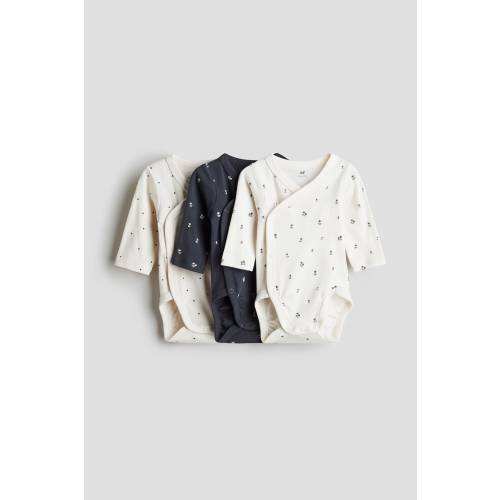 3-PACK WRAPOVER BODYSUITS