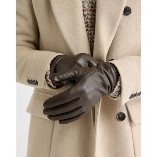 Tech-Friendly Leather Gloves