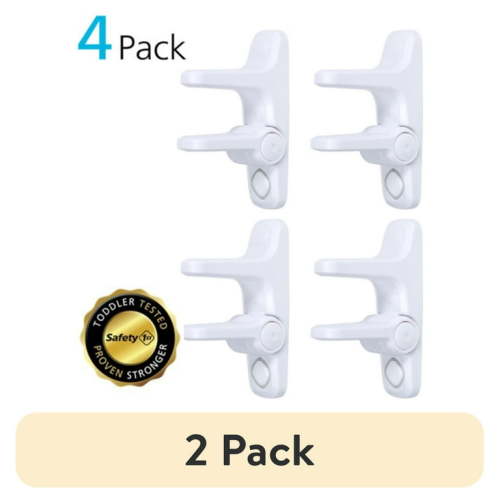 (2 pack) Safety 1st OutSmart Lever Handle Lock (4 Pack), White, Toddler