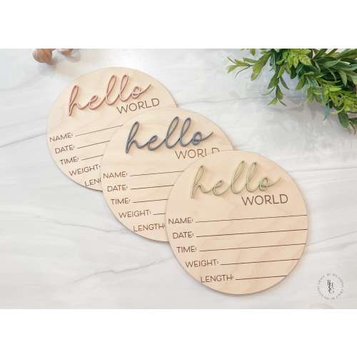 Hello World Baby Announcement Sign | Baby Sign For Hospital | Welcome Baby Sign | Hello World | Baby Sign For Hospital | Gender Neutral Sign