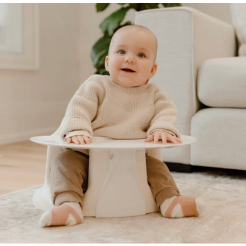 Upseat Baby Floor & Booster Seat with Tray - coconut