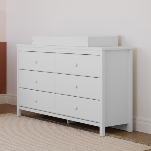 Storkcraft Alpine 6 Drawer Dresser With Nest Topper And Change Pad
