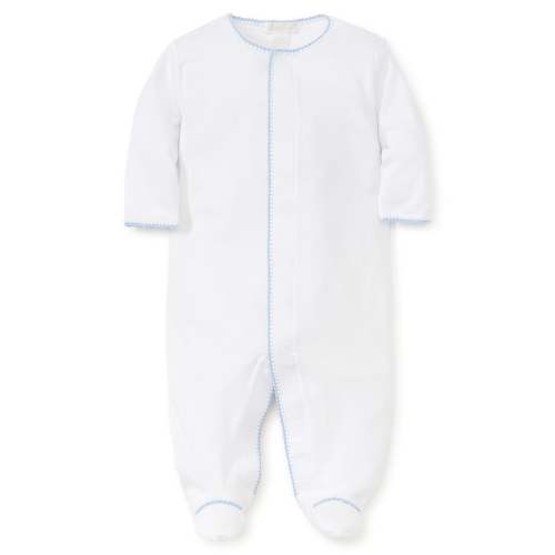 White/Blue New Premier Basics Footie