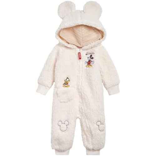 Disney Winnie the Pooh Mickey Mouse Lilo & Stitch Jack Skellington Monsters Inc Baby Zip Up Coverall Newborn to Infant Sizes