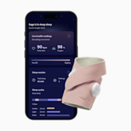 Owlet Dream Sock Smart Wearable Baby Monitor - Dusty Rose