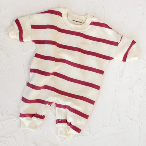 Lounge Suit - Burgundy Stripe