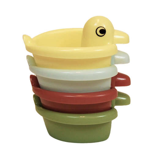 NEW Retro Ecoline Bath Ducks- 4 Pc Set