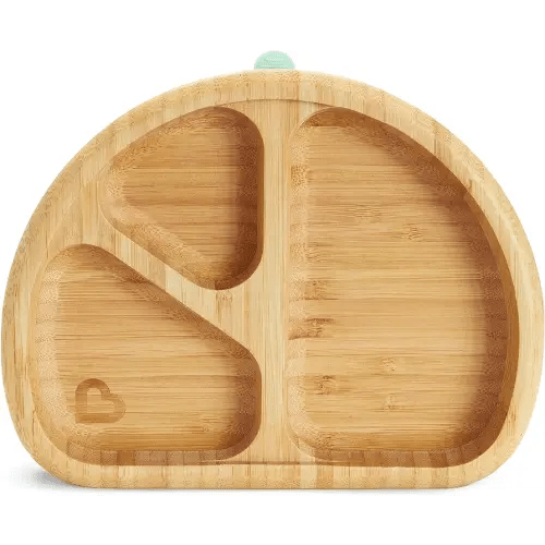 Munchkin® Bambou™ Divided Suction Plate - Eco-Friendly Bamboo Dinnerware for Babies and Toddlers