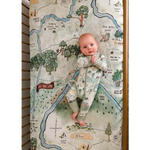 Hundred Acre Woods Bamboo Crib Sheet