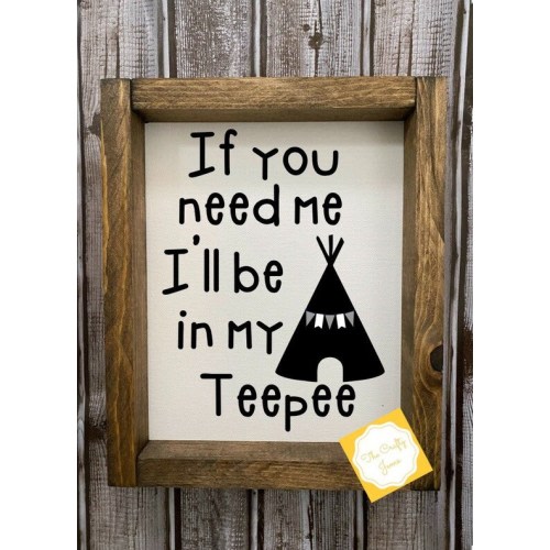 Playroom/nursery/child's Bedroom Teepee Canvas Sign - Etsy