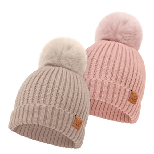 2-Pack Pom Knitted Beanie