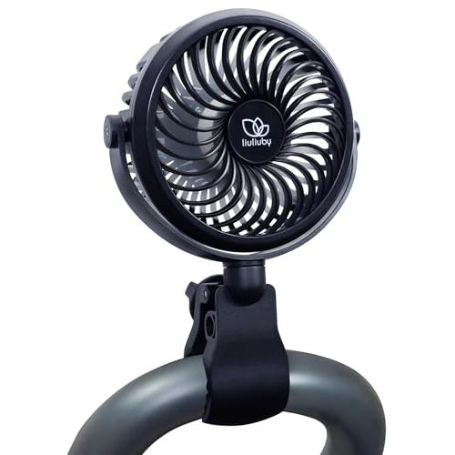 liuliuby Stroller Fan Clip On for Baby | Baby Fan for Stroller and Car Seat | Baby Stroller Fan Rechargeable | USB Rechargeable Battery Operated Portable Fan for Stroller | Stroller Accessories
