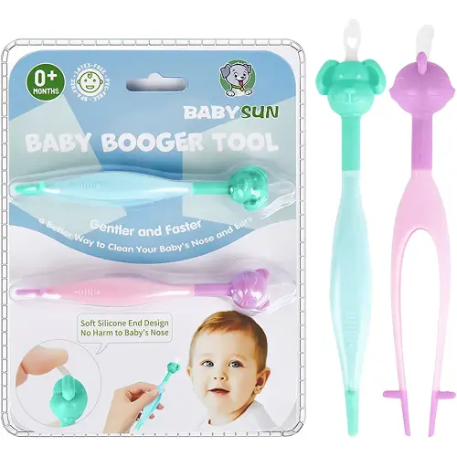 Baby Nasal Tweezers Pack of 3, Baby Nose Cleaning Tweezers, Round-Head Baby  Nose booger Picker Ear Cleaner Clip Tool, Ear Wax Remover for Baby Care