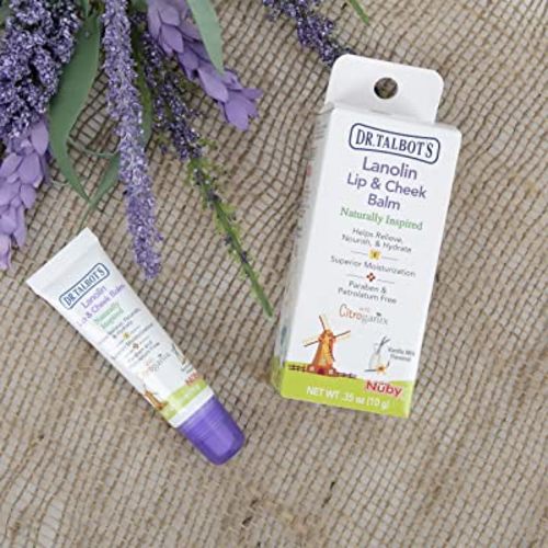 Dr. Talbot's Lanolin Lip & Cheek Balm for Baby, Naturally Inspired with Citroganix, Vanilla Milk Flavor, 0.35 Ounce