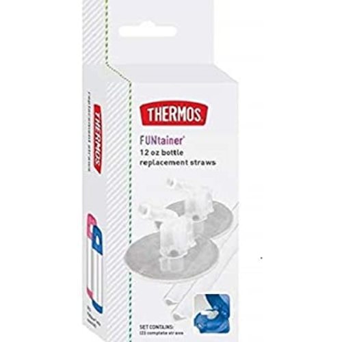 Thermos Replacement Straws for 12 Ounce Funtainer Bottle, Clear