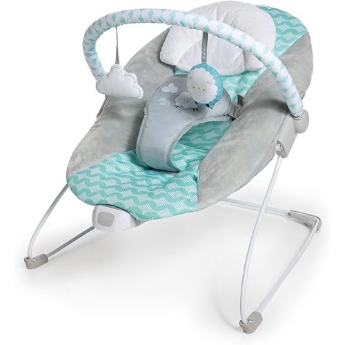 Ingenuity Ity Bouncity Bounce Vibrating Deluxe Baby Bouncer Seat, 0-6 Months Up to 20 lbs (Goji)