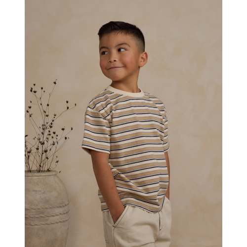 Relaxed Tee || Blue Vintage Stripe – Rylee + Cru