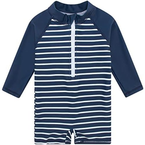 uideazone Baby Toddler Boys Zipper Rash Guard Swimsuit UPF 50+ One Piece Beach Swimwear Bathing Suits 3-36 Months