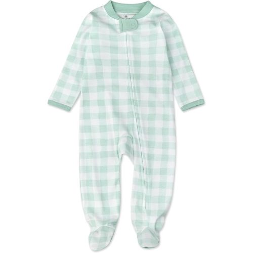 HonestBaby Sleep & Play Footed One-Piece Pajama Sleeper 100% Organic Cotton, Baby Boys