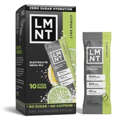 LMNT Zero-Sugar Electrolytes Sports Drink - Citrus Salt - 2.1oz/10ct