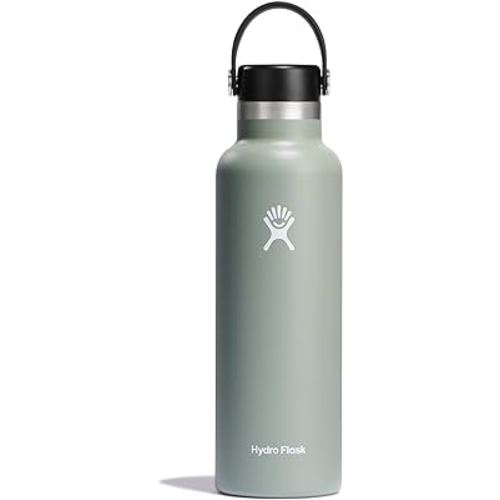 Hydro Flask Stainless Steel Standard Mouth Water Bottle with Flex Cap and Double-Wall Vacuum Insulation
