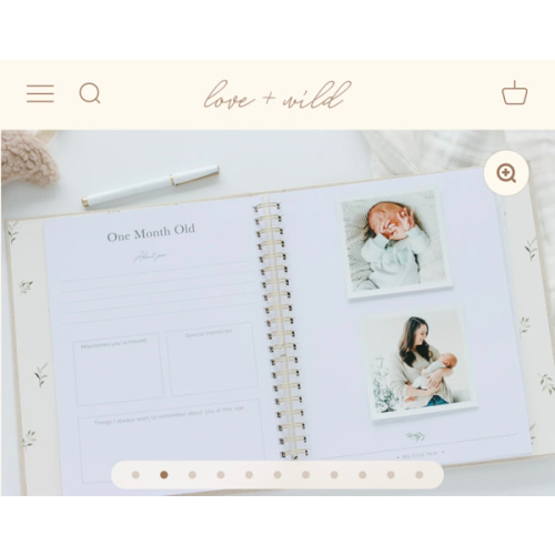 First Year Baby Memory Book - Sand