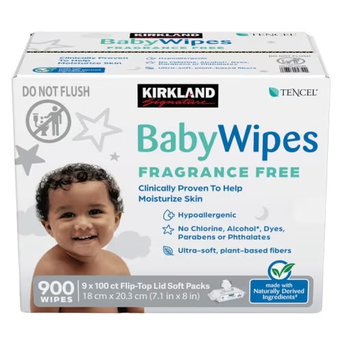 Kirkland Signature Baby Wipes Fragrance Free, 900-count | Costco