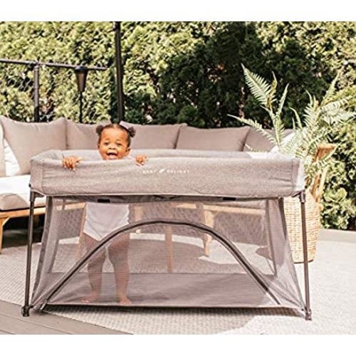 Baby Delight Go With Me Nod Deluxe Portable Crib & Playard, Charcoal Tweed