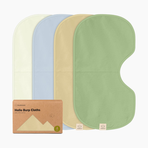 KeaBabies Hallo Burp Cloths (4 Pack) - Dew, 4
