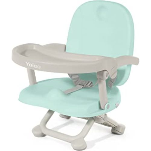 YOLEO Baby High Chair Booster Seat for Dining Table, Foldable High Chairs with Adjustable Heights, Travel Booster Seat with Removable Tray