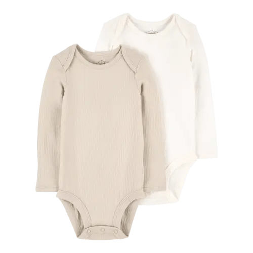 Baby 2-Piece Long-Sleeve PurelySoft Bodysuits - Carter's | Carter's