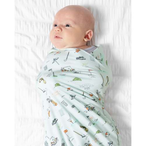 Golf Bamboo Swaddle & Beanie Set