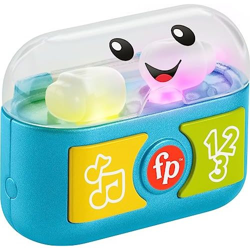 Fisher-Price Baby & Toddler Toy Laugh & Learn Play Along Ear Buds with Music Lights & Fine Motor Activities for Infants Ages 6+ Months