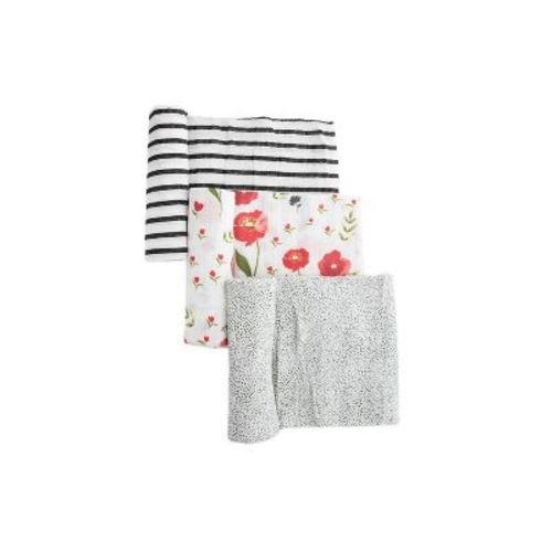 Little Unicorn Cotton Muslin Swaddle Blanket - Berry Lemonade - 3pk