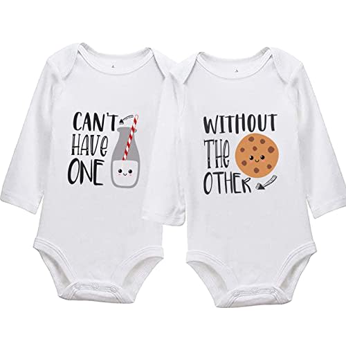 listery Twins Bodysuit Cute Baby Buddies Outfit Boy Girl Twin Outfits Best Friend Bodysuit For Babies Twin Clothes