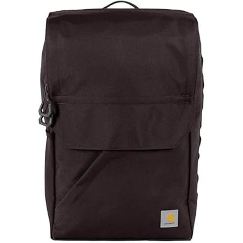 Carhartt 21L Top-Load Backpack, Durable Water Resistant Coated Canvas Base W/ 17" Laptop Sleeve, Port, One Size