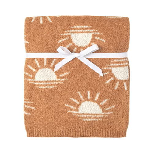Modern Moments by Gerber Baby Boy or Girl Gender Neutral Soft Cozy Blanket, Terra Sun