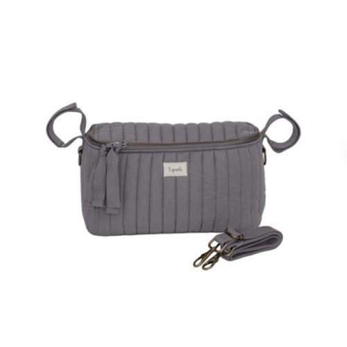 3 Sprouts Universal Quilted Stroller Organizer Caddy - Charcoal Gray