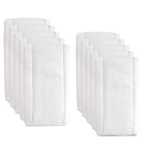 Cotton Prefold Cloth Diapers -Fasoar 6 Ply Baby Washable Cloth Diaper Covers for Babies to Toddlers Multi-Use (19.5''-14'', Count, 10)