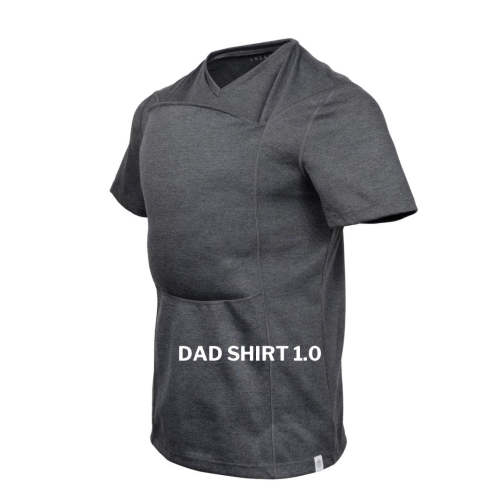 Lalabu Dad Shirt | Original Babywearing T-Shirt with Kangaroo Pouch | Baby Wrap Carrier for Newborns & Infants | Baby Wrap Carrier for Newborns | Essential for new Dads