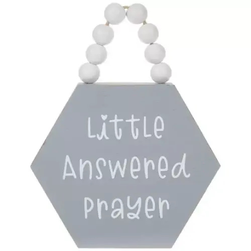 Little Answered Prayer Beaded Wood Wall Decor