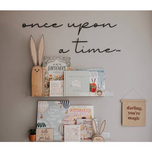 Script Once Upon A Time Sign For Nursery Or Playroom - Free 3-5 Business Day Shipping